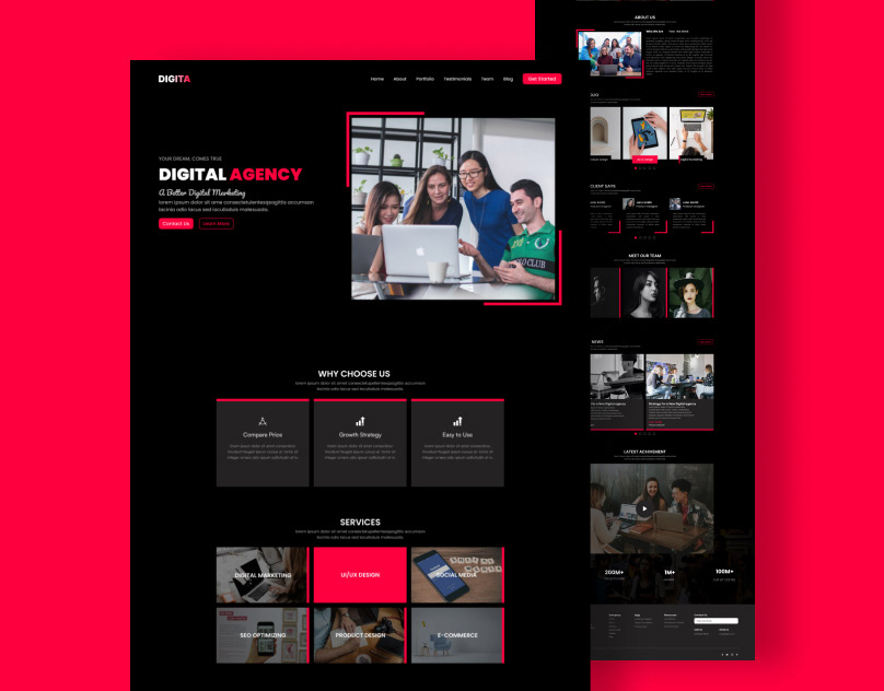 Digital Agency Website Templates Design