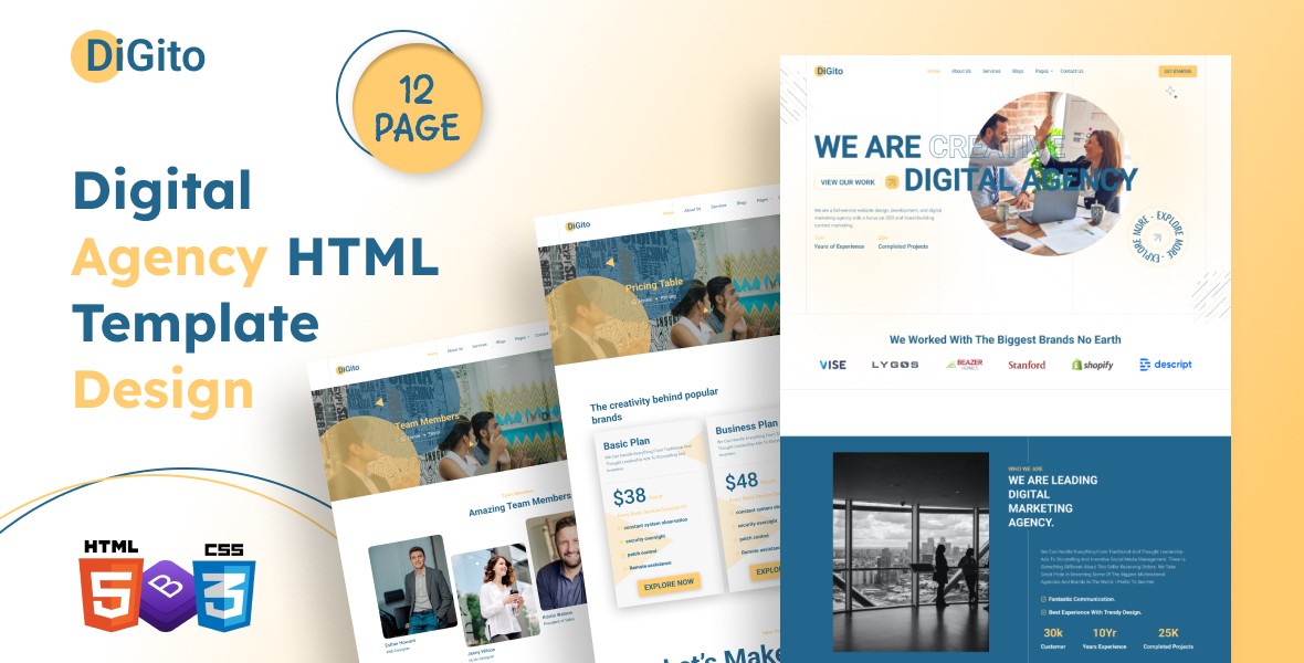 Digito Digital Agency Template Design