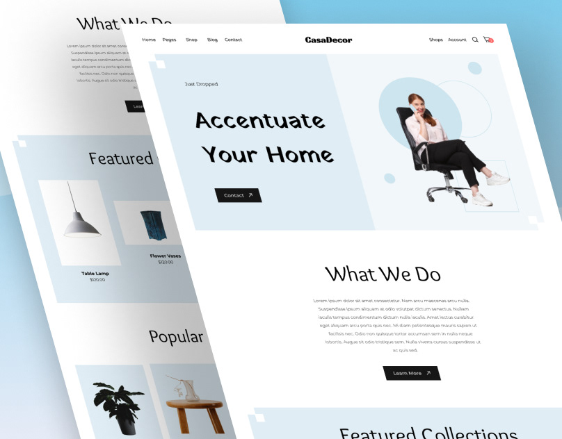 Ecommerce Landing Page Templates Design