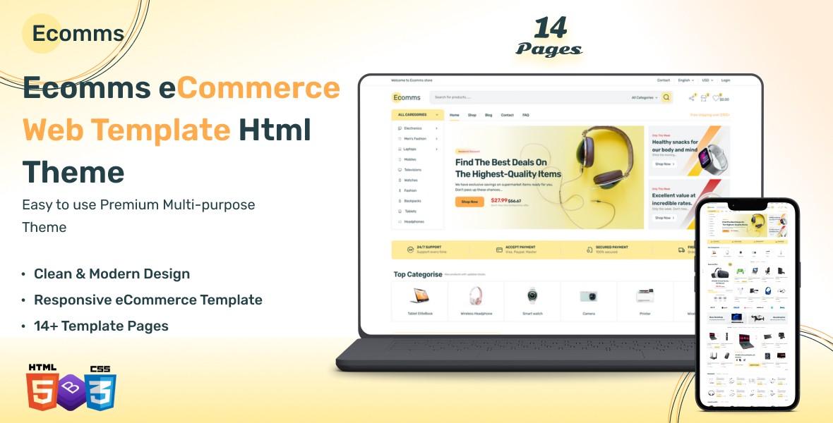 Ecom – Next-gen Multipurpose E-commerce theme Design