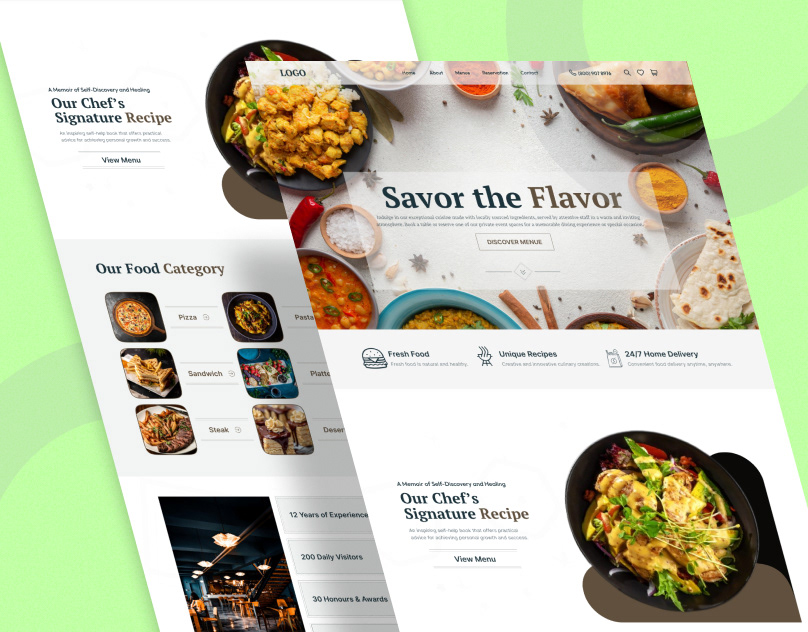 Food and Restaurant Website Templates Design