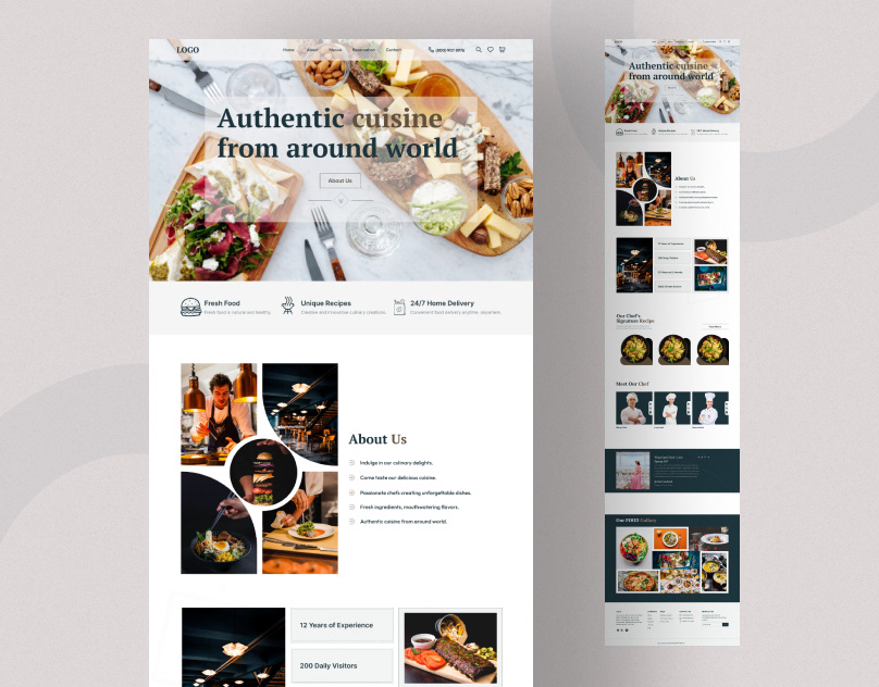 Food and Restaurant Template Design