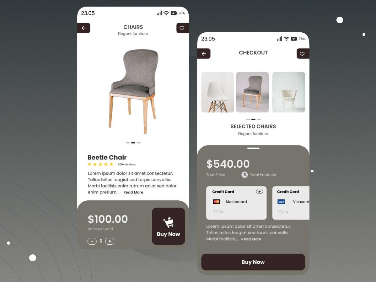 Furniture App UI Design