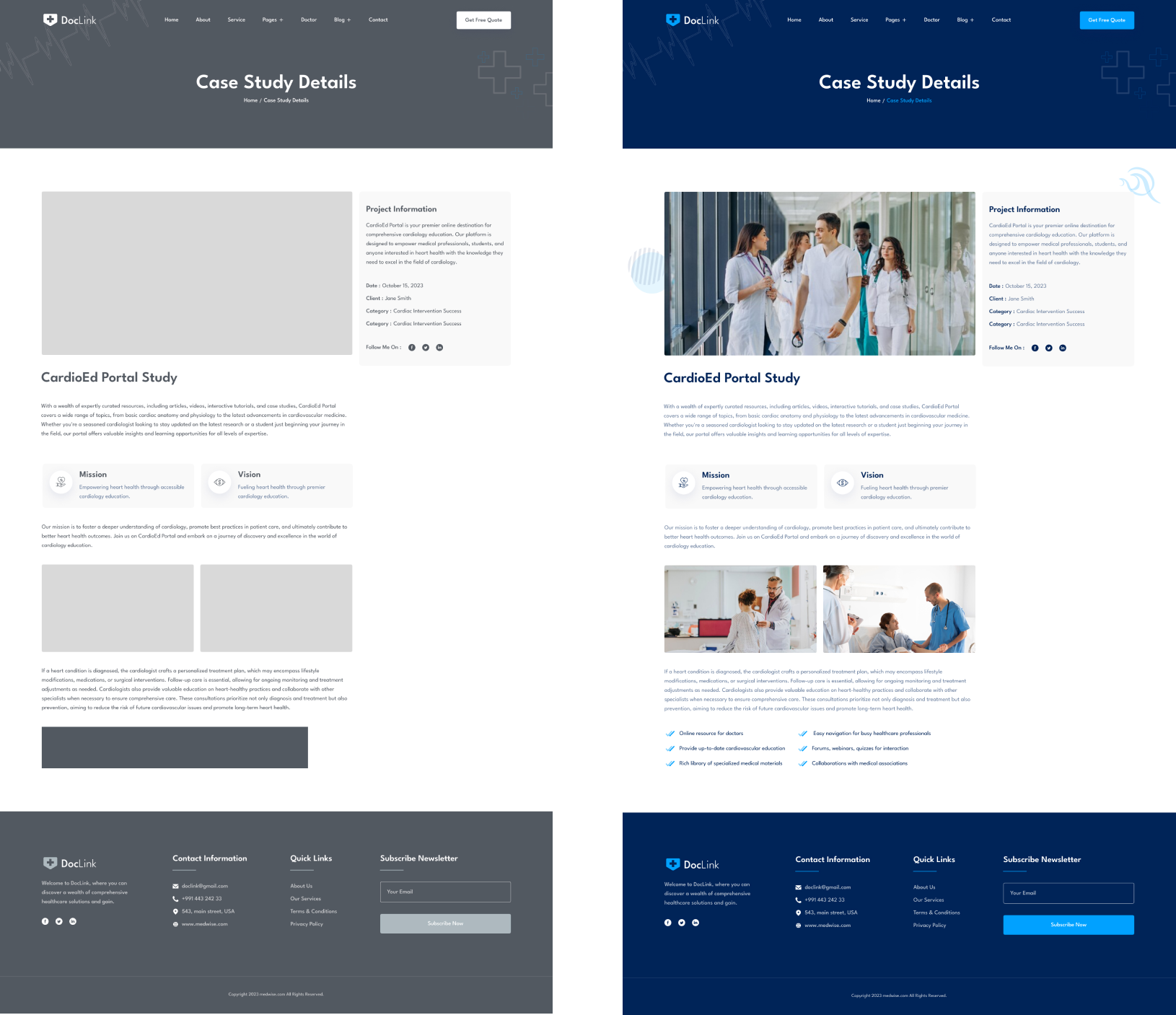 Medical & Health Care Website Case Study