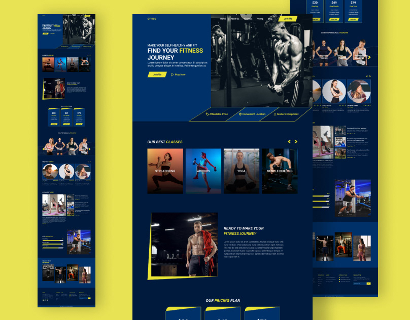 Gym Fitness Journey Website Template