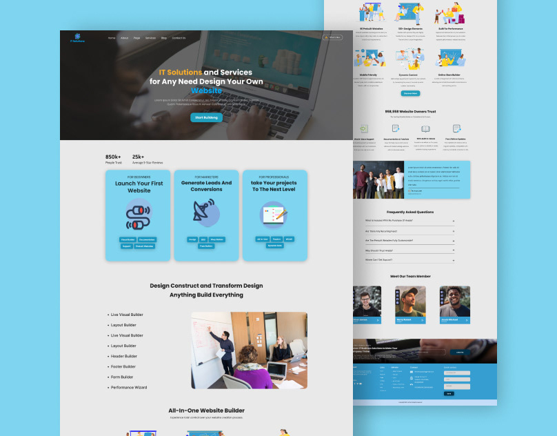 IT Solutions and Services Website Template Design