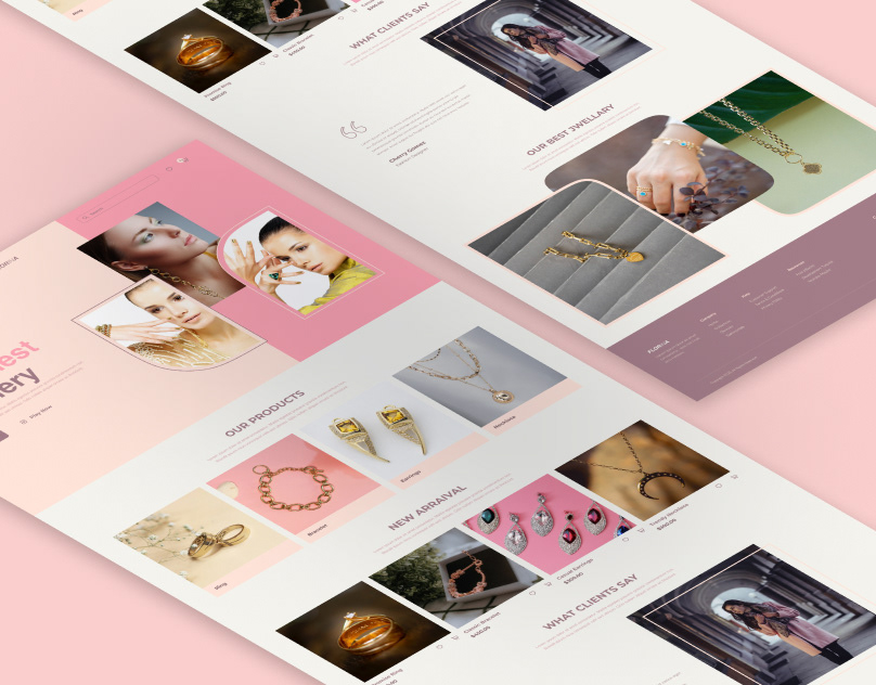 Jewelry Landing Page Template Design